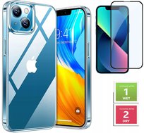 ETUI PRZEZROCZYSTE +SZKŁO PEŁNE 5D do APPLE IPHONE 13 MINI 2MM