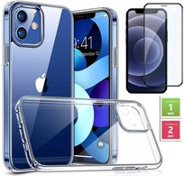 ETUI PRZEZROCZYSTE +SZKŁO PEŁNE 5D do IPHONE 12 MINI 2MM