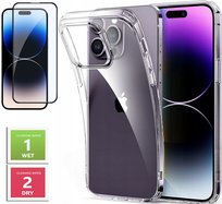 ETUI PRZEZROCZYSTE +SZKŁO PEŁNE 5D do IPHONE 14 PRO MAX 2MM