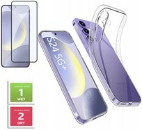 ETUI PRZEZROCZYSTE +SZKŁO PEŁNE 5D do SAMSUNG GALAXY S24+ 2MM