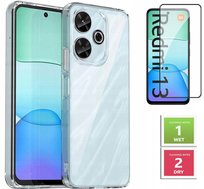 ETUI PRZEZROCZYSTE +SZKŁO PEŁNE 5D do XIAOMI REDMI 13 4G 2MM