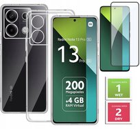 ETUI PRZEZROCZYSTE WYSPA +SZKŁO 5D do XIAOMI REDMI NOTE 13 PRO 5G 2MM