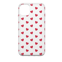 Etui przeźroczyste z nadrukiem Apple iPhone 11 Serduszka czerwone