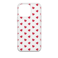 Etui przeźroczyste z nadrukiem Apple iPhone 15 Pro Serduszka czerwone