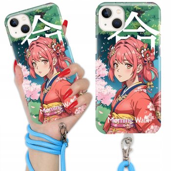 Etui QUICK Sznurek Niebieski do iPHONE 14 PLUS ANIME Sakura Dreams Wzory - Funnycase