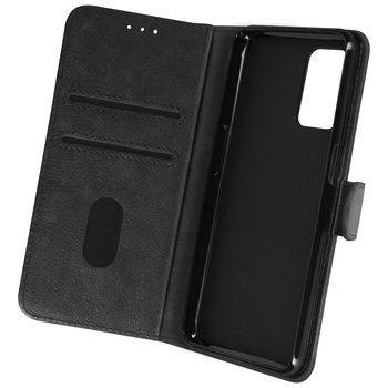Etui Realme 8 5G z funkcją portfela z klapką i stojakiem na wideo - czarne - Avizar