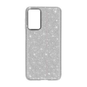 Etui Samsung Galaxy A03S Removable Glitter Silicone Semi-Rigid srebrne - Avizar