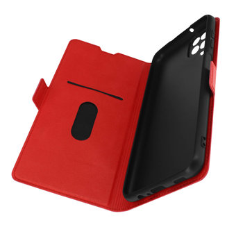 Etui Samsung Galaxy A22 4G Card Holder Double Tab czerwone - Avizar