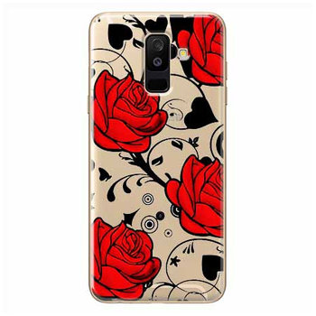 Etui, Samsung Galaxy A6 Plus 2018, Czerwone róże - EtuiStudio