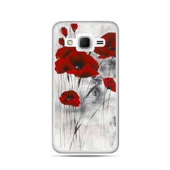 Etui, Samsung Galaxy Grand Prime czerwone maki - EtuiStudio