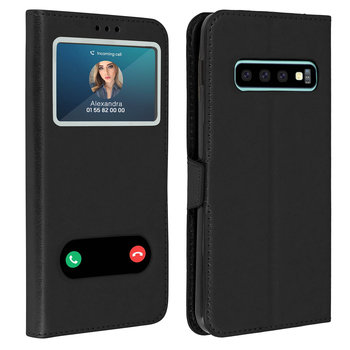 Etui Samsung Galaxy S10 Plus z podwójnym okienkiem Podstawka wideo w kolorze czarnym - Avizar