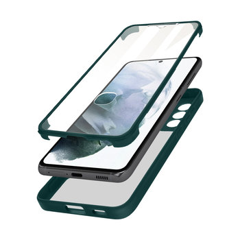 Etui Samsung Galaxy S21 Plexiglas Back i Polymer Front zielone - Avizar