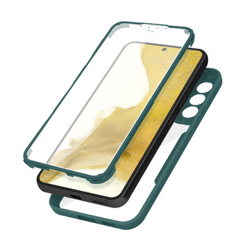 Etui Samsung Galaxy S22 Plexiglas Back i Polymer Front zielone - Avizar