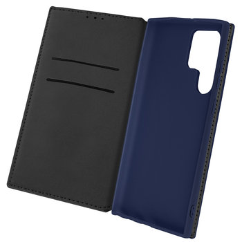 Etui Samsung Galaxy S22 Ultra Wallet Function Video Support - niebieskie - Avizar