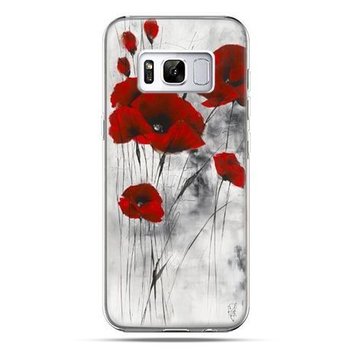 Etui, Samsung Galaxy S8 Plus, czerwone maki - EtuiStudio