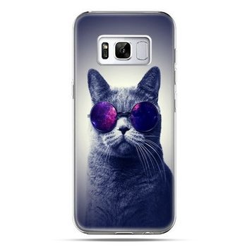 Etui, Samsung Galaxy S8 Plus, kot hipster w okularach - EtuiStudio