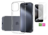 Etui silikonowe 2mm do APPLE IPHONE 16 PRO MAX przezroczyste obudowa +szkło