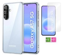 Etui silikonowe 2mm do SAMSUNG GALAXY A57 5G case przezroczyste + szkło 9H MARTECH