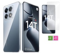 Etui silikonowe 2mm do XIAOMI 14T / 14T PRO przezroczyste obudowa + szkło