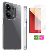 Etui silikonowe 2mm do XIAOMI REDMI NOTE 13 PRO 4G przezroczyste + szkło