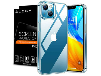 Etui silikonowe Alogy obudowa case do Apple iPhone 13 6.1 przezroczyste + Szkło - Alogy