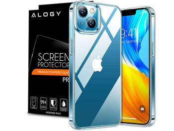 Etui silikonowe Alogy obudowa case do Apple iPhone 13 Mini 5.4 przezroczyste + Szkło - Alogy