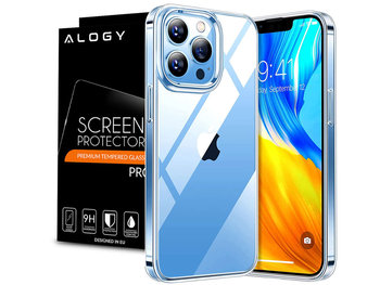 Etui silikonowe Alogy obudowa case do Apple iPhone 13 Pro 6.1 przezroczyste + Szkło - Alogy