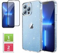 Etui SILIKONOWE do APPLE IPHONE 13 PRO +Szkło 5D BROKAT SHINE Case 2MM