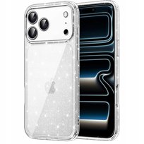 Etui SILIKONOWE do APPLE IPHONE 17 PRO MAX +Szkło 9H BROKAT SHINE Case 2MM
