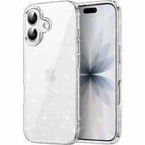 Etui SILIKONOWE do APPLE IPHONE 17 +Szkło 9H BROKAT SHINE Case 2MM