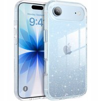 Etui SILIKONOWE do APPLE IPHONE Air +Szkło 9H BROKAT SHINE Case 2MM