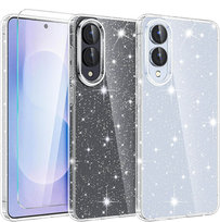 Etui SILIKONOWE do SAMSUNG GALAXY S25 Edge +Szkło 9H BROKAT SHINE Case 2MM