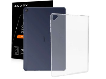 Etui silikonowe na tablet obudowa do Huawei MatePad T10/ T10s przezroczyste + Szkło - 4kom