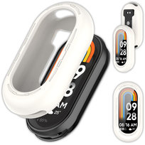 Etui silikonowe Vanfone do Xiaomi Mi Smart Band 8/9, kremowy