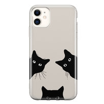 Etui silikonowe z nadrukiem Apple iPhone 11 Czarne koty