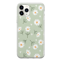 Etui silikonowe z nadrukiem Apple iPhone 11 Pro MAX Stokrotki pistacja