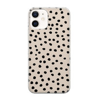 Etui silikonowe z nadrukiem Apple iPhone 12 mini Kropki dot beż