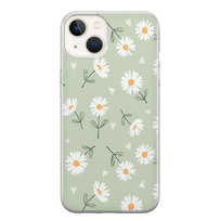 Etui silikonowe z nadrukiem Apple iPhone 13 Stokrotki pistacja
