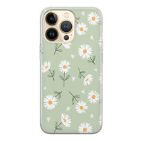Etui silikonowe z nadrukiem Apple iPhone 14 Pro Stokrotki pistacja