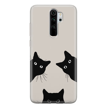 Etui silikonowe z nadrukiem Xiaomi Redmi Note 8 Pro Czarne koty - PieceofCase