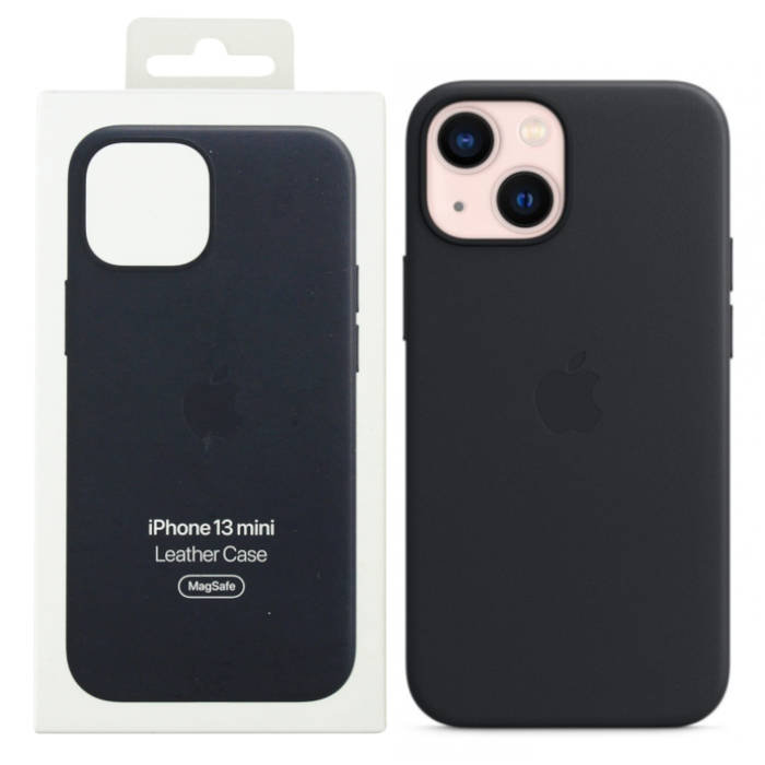 Apple 純正iPhone 13 mini Leather Case Etui Skórzane Apple iPhone 13 mini Leather Case - Midnight