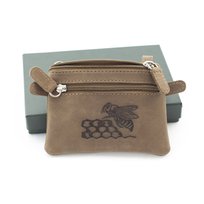 Etui skórzane na klucze z emblematem pszczoły PS1 BEE&HONEY