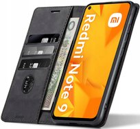 ETUI SKÓRZANE NA MAGNES DO XIAOMI REDMI NOTE 9 +SZKŁO