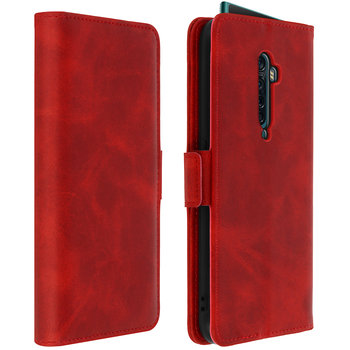 Etui Slim Case, etui z klapką, etui-portfel z podstawką do Oppo Reno 2 - Czerwone - Avizar