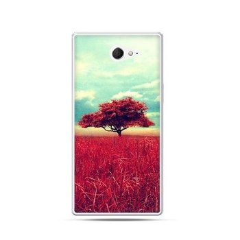 Etui Sony Xperia M2, czerwone drzewo - EtuiStudio