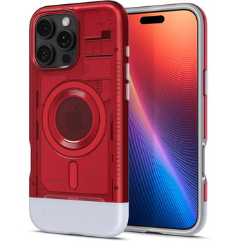 Etui Spigen Classic C1 Mag MagSafe do iPhone 16 Pro, czerwone - Spigen