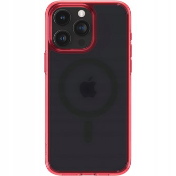 Etui Spigen Ultra Hybrid Mag MagSafe do iPhone 15 Pro, półprzezroczysto-czerwono-czarne - Spigen