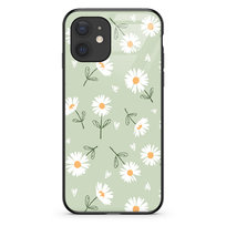 Etui szklane Apple iPhone 12 Stokrotki pistacja