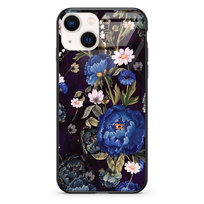 Etui szklane Apple iPhone 13 mini Niebieskie piwonie
