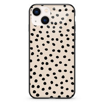 Etui szklane Apple iPhone 15 Kropki dot beż